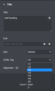 choose html tag